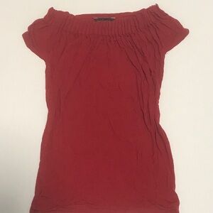 Red Off-Shoulder Top